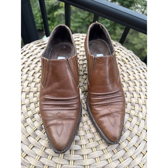 Vintage Guess by Georges Marciano Women’s Size 5.5 Brown Leather Ankle Booties - Picture 1 of 15